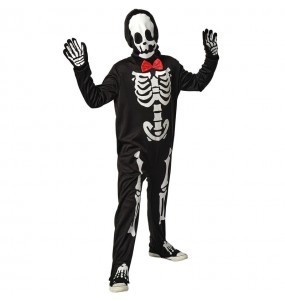 Disfraz de Esqueleto con pajarita para niño