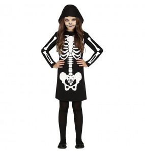 Disfraz de Esqueleto de la noche de los Muertos para niña