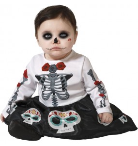 Disfraz de Esqueleto Mexicana Catrina para bebé