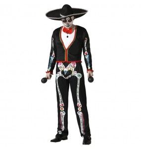 Disfraz de Esqueleto Mexicano día de los muertos para hombre