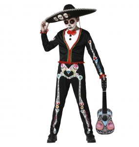 Disfraz de Esqueleto Mexicano Día de los Muertos para niño