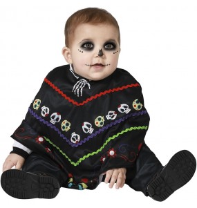 Disfraz de Esqueleto Mexicano Catrin para bebé