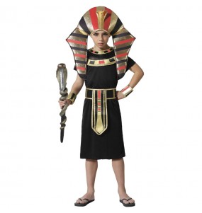 Disfraz de Faraón negro y dorado para niño