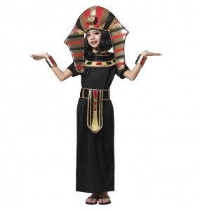 Disfraz de Faraona negra y dorada para niña