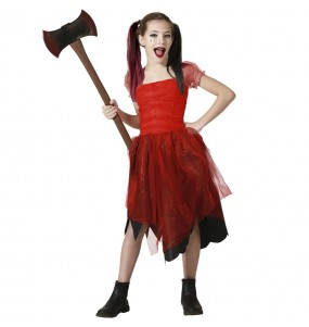 Disfraz de Harley Quinn Rojo para niña
