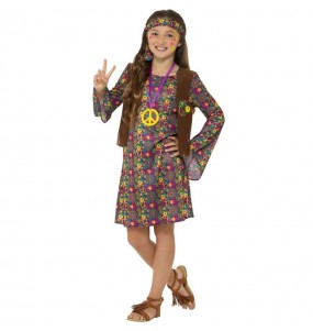 Disfraz de Hippie Folk para niña
