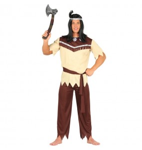 Disfraz de Indio Marrón hombre oeste