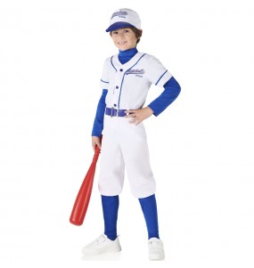 Disfraz de Jugador de Béisbol azul para niño