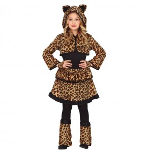 Disfraz de Leopardo con capucha para niña