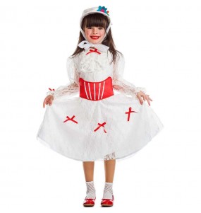 Disfraz de Mary Poppins Blanco para niña