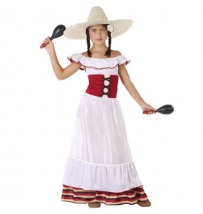Disfraz de Mexicana Blanca para niña