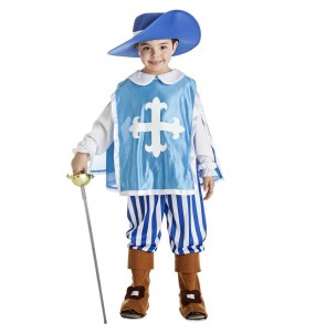 Disfraz de Mosquetero azul para niño