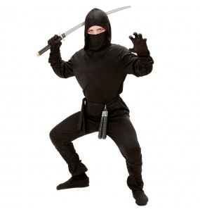 Disfraz de Ninja clásico negro para niño 