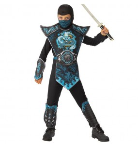 Disfraz de Ninja Dragón azul para niño