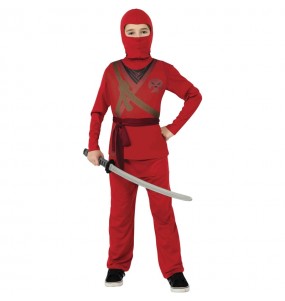 Disfraz de Ninja Skull rojo para niño