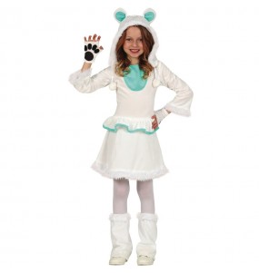 Disfraz de Oso polar con capucha para niña