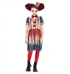 Disfraz de Payasa Circo del Terror para niña 