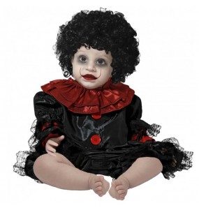 Disfraz de Payaso negro asesino para bebé