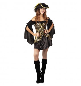 Disfraz de Pirata Dorada para mujer