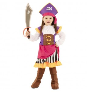 Disfraz de Izzy y los piratas del país de Nunca Jamás para niña