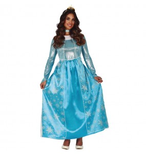 Disfraz de Princesa de hielo azul para mujer