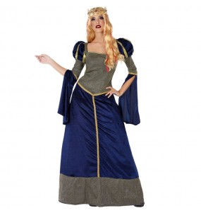 Disfraz de Princesa Medieval Azul para mujer