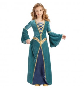 Disfraz de Princesa Medieval Verde para niña
