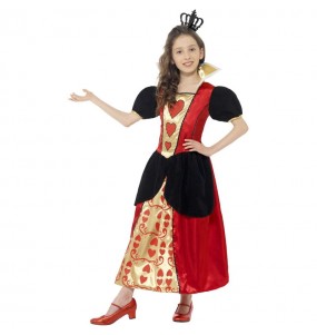 Disfraz de Reina Roja de Corazones para niña