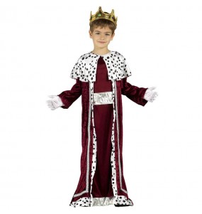 Disfraz de Rey Mago Gaspar con capa para niño