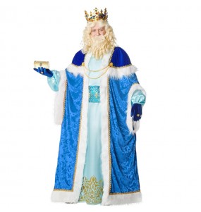 Disfraz de Rey Mago Melchor azul para hombre