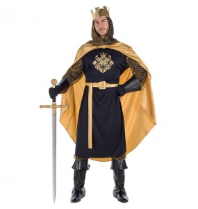 Disfraz de Rey Medieval Dorado para hombre