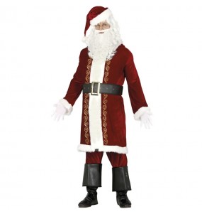 Disfraz de Santa Claus con abrigo para hombre