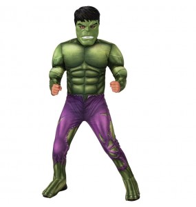 Disfraz de Superhéroe Hulk deluxe para niño