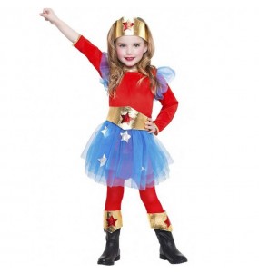 Disfraz de Superheroína Wonder Woman para niña
