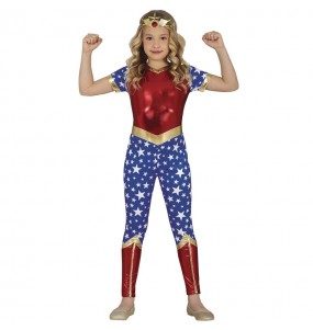 Disfraz de Heroína Wonder Woman para niña