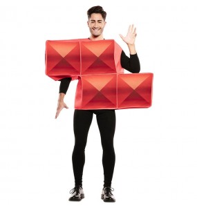 Disfraz de Tetris Rojo para hombre