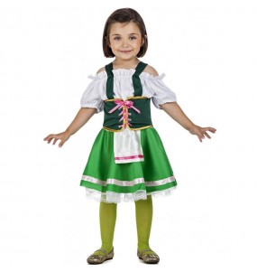 Disfraz de Tirolesa Verde para niña