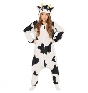 Disfraz de Vaca Kigurumi para niña