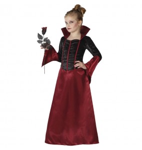 Disfraz de Vampiresa Borgoña para niña