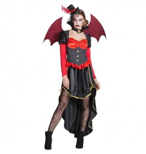 Disfraz de Vampiresa Victoriana con alas para mujer