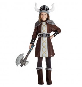 Disfraz de Vikinga salvaje para niña