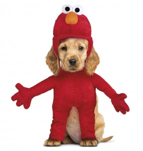 Disfraz para perros de Elmo Barrio Sésamo