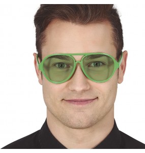 Gafas de aviador verdes perfil