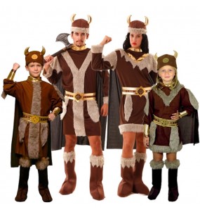Grupo disfraces de Vikingos