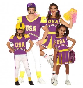 Disfraces Jugadores de Fútbol Americano y Animadoras para grupos y familias