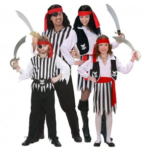 Disfraces Piratas Clásicos para grupos y familias