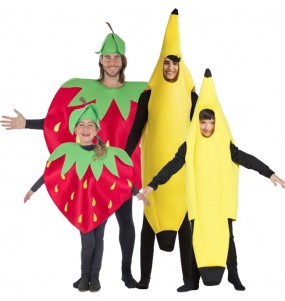Disfraces Fresas y Plátanos para grupos y familias