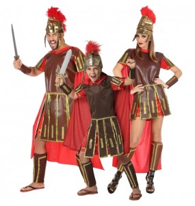 Disfraces Romanos Rojos para grupos y familias