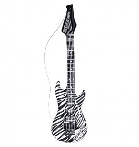 Guitarra hinchable Rockero cebra