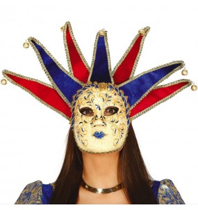 Máscara Carnaval de Venecia con cascabeles